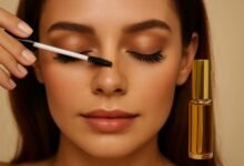 طريقة وضع سيروم الرموش على خط الرمش