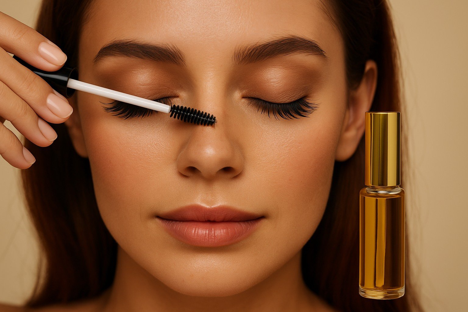 طريقة وضع سيروم الرموش على خط الرمش